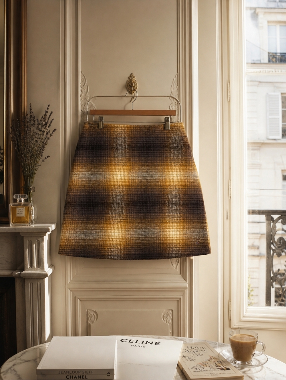 Tommy Hilfiger Yellow, Brown and Cream Plaid Mini Skirt - 00